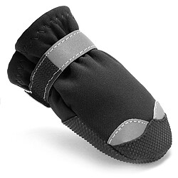 4 paires de bottes pour chien pour animaux de compagnie, antidérapantes, patin protecteur pour chien, chaussures imperméables, noir-L