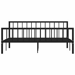 Avis Maison Chic Lit adulte - Lit simple Cadre de lit,Structure du lit Contemporain Noir Métal 180 x 200 cm -MN91443