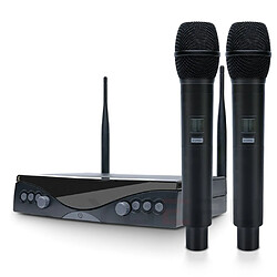 Universal Système de microphone sans fil professionnel UHF, fréquence réglable Karaoke Yuepu RU D230 | Microphone