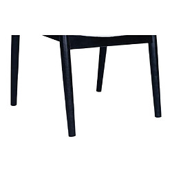 Acheter Vente-Unique Lot de 6 chaises avec accoudoirs en teck et tissu bouclette - Noir et Blanc - SOUADY