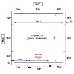 Chambre Froide Positive Avec Groupe Positif - Hauteur 2010 mm - Combisteel