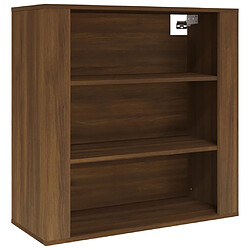 vidaXL Armoire murale Chêne marron 80x33x80 cm Bois d'ingénierie