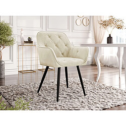 Habitat Et Jardin Chaise en velours Nevada - Beige