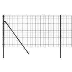 Avis vidaXL Clôture en treillis métallique anthracite 1,1x25 m