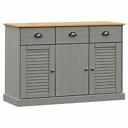 Maison Chic Buffet commode,console avec tiroirs pour rangement VIGO 113x40x75 cm gris bois massif de pin -MN22422