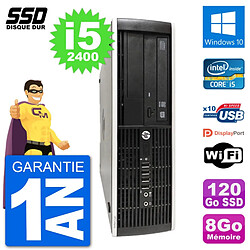 PC HP Compaq Pro 6300 SFF Intel i5-2400 RAM 8Go SSD 120Go Windows 10 Wifi · Occasion 