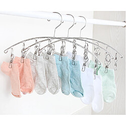 4pcs 10 Cheville En Acier Inoxydable Maison Chaussettes Cintre Sous-vêtements pas cher