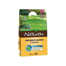 NATUREN Engrais Gazon Organique 2 en 1 - 8kg