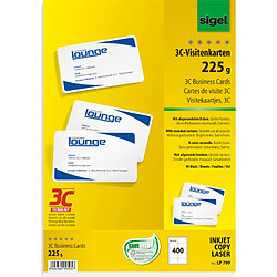 sigel Cartes de visite, 85 x 55 mm, 225 g/m2, extra blanc ()