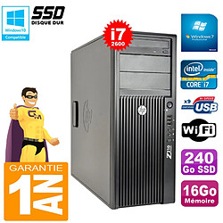 PC Tour HP WorkStation Z210 I7-2600 RAM 16Go Disque 240Go SSD Graveur DVD Wifi W7