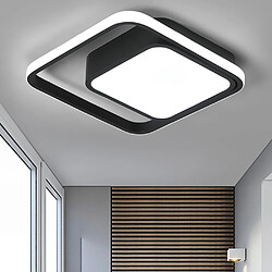 Avis Stoex Plafonnier Moderne Lampe de Plafond Noir Minimaliste À Led Luminaire Plafonnier Carré Créatif Pour Chambre À Coucher, Café, Bureau (Blanc Froid)