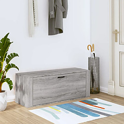 vidaXL Armoire à chaussures murale Sonoma gris 100x35x38 cm 