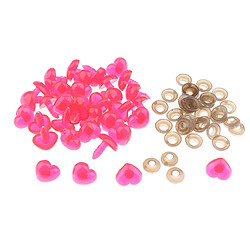 Acheter 100pcs yeux de sécurité en plastique nez bricolage fournitures pour peluche en peluche rose