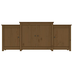 Maison Chic Buffet,Meuble de Rangement,commode pour salon,Cuisine Marron miel 164x37x68 cm Bois massif de pin -MN39172 pas cher