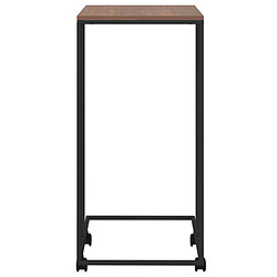 Avis vidaXL Table d'appoint avec roues Noir 40x30x63,5 cm Bois d'ingénierie