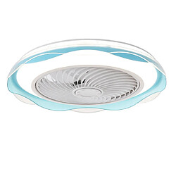 Universal Lampe ventilateur de plafond de 50cm, 220V ultra-mince LED à trois vitesses à vitesse variable, à vitesse variable, à trois tonalités, lustre ventilateur circulant de 110 °, lampe de salon, bleu 