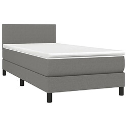 Avis Sommier à lattes et LED,Cadre à lattes de lit avec matelas pour Adulte Gris foncé 90x190cm -MN16028