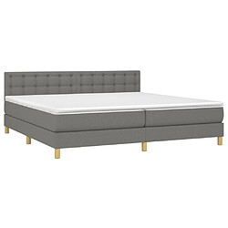 Avis Sommier à lattes,Cadre à lattes de lit et matelas et LED pour Adulte Gris foncé 200x200 cm -MN13338