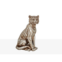 Figurine Décorative Romimex Argenté Résine Tigre 15 x 21 x 9 cm