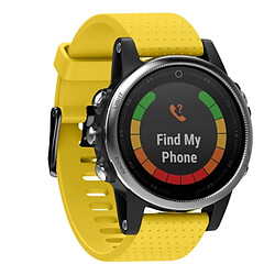 Wewoo Bracelet pour montre connectée Dragonne rapide en silicone amovible Fenix 5S 20mm Jaune