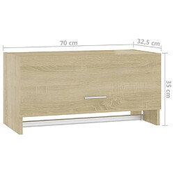 vidaXL Garde-robe chêne sonoma 70x32,5x35 cm bois d'ingénierie pas cher