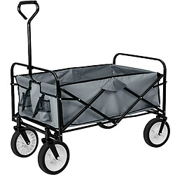 Tectake Chariot de jardin pliable 80 kg - gris