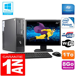 PC Fujitsu Esprimo E500 E85+ SFF Intel G640 8Go Disque 1 To Wifi W7 Ecran 22" · Occasion 