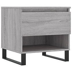 vidaXL Table basse sonoma gris 50x46x50 cm bois d'ingénierie