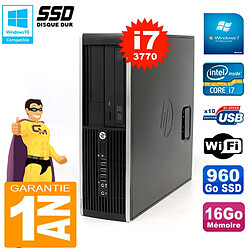 PC HP Compaq 8300 SFF Core I7-3770 RAM 16Go Disque 960Go SSD Graveur DVD Wifi W7 - Occasion