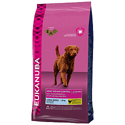 EUKANUBA Croquettes au poulet - Contrôle de poids - Grande race - Pour chien adulte - 15kg 