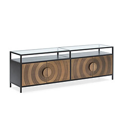 Avis Buffet Thai Natura Noir Doré Métal Verre Fer 183 x 61 x 43 cm