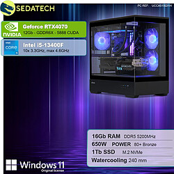 Sedatech PC Gamer V360 • Intel i5-13400F • RTX4070 • 16Go DDR5 • 1To SSD M.2 • Windows 11