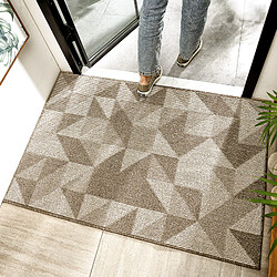 LUUCOZK Tapis de porte avant antidérapant pour entrée intérieure – Marron-60x90cm