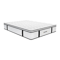 Vente-Unique Matelas 160 x 200 cm anti-feu ressorts ensachés et surmatelas intégré ép.28cm - DELICE de DREAMEA HOTEL