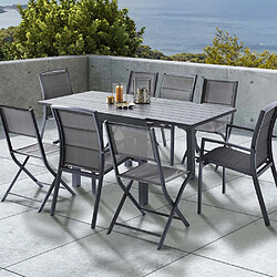 Wilsa Garden Salon de jardin design 8 personnes Modulo full aluminium.