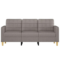 Avis Maison Chic Canapé à 3 places,Canapé droit,Sofa de Salon,Banquette Taupe 180 cm Tissu -GKD402628