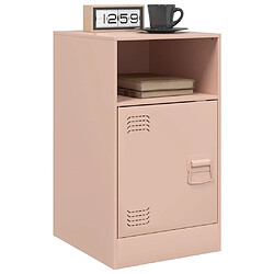 Avis vidaXL Table de chevet rose 34,5x39x62 cm acier