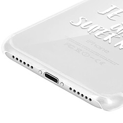 Coque Crystal iPhone 7 et iPhone 8 - ""Je suis une Super Nana"" Blanc - Moxie pas cher