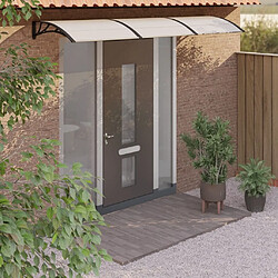 Maison Chic Store banne | Auvent de porte | Marquise Brise-soleil Noir et transparent 300x75 cm Polycarbonate -GKD44640