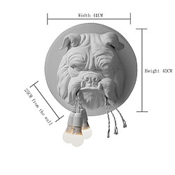 Universal Tête d'animal nordique lampe murale salon salle à manger apprentissage chambre créative designer bulldog lampe murale lampes LED