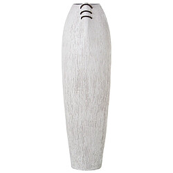 Vase de sol Alexandra House Living Blanc Céramique Rayures 24 x 24 x 78 cm