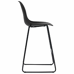 Avis vidaXL Chaises de bar lot de 2 noir plastique