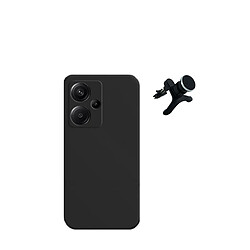 SuppOrt Magnétique renforcé de kit + couvercle de silicone liquide Phonecare pour Xiaomi Redmi Note 13 Pro+ Plus - le noir 