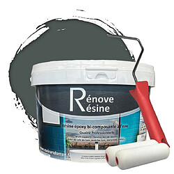 Pok Peinture Résine multisupport Intérieur 0,5L Peinture Résine multisupport Intérieur 0,5L - Faïence, Carrelage, Douche, Baignoire 5m² - RAL 7012 Gris basalte + Kit d'application OFFERT