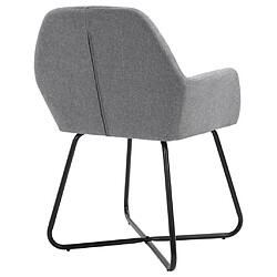 Decoshop26 Lot de 2 chaises de salle à manger cuisine design moderne tissu gris clair CDS020488 pas cher