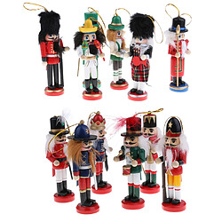 Poupées Casse-Noisette En Bois 12pcs Casse Noisette en Bois écossais Figurine Soldat Collection Enfant Adulte