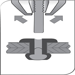 Scell-It Rivets Scellit standard aluminium acier tête plate ASD