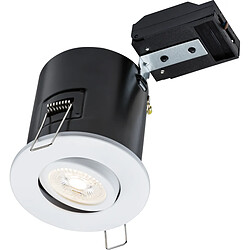 KNIGHTSBRIDGE Downlight coupe-feu Tilt GU10 - Blanc 230V IP20 35W 