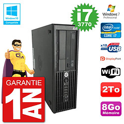 PC HP WorkStation Z220 SFF Core i7-3770 RAM 8Go Disque 2To Graveur DVD Wifi W7 - Occasion