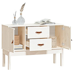 Acheter Maison Chic Buffet,Meuble de Rangement,commode pour salon,Cuisine Blanc 110x40x78 cm Bois massif de pin -MN15058